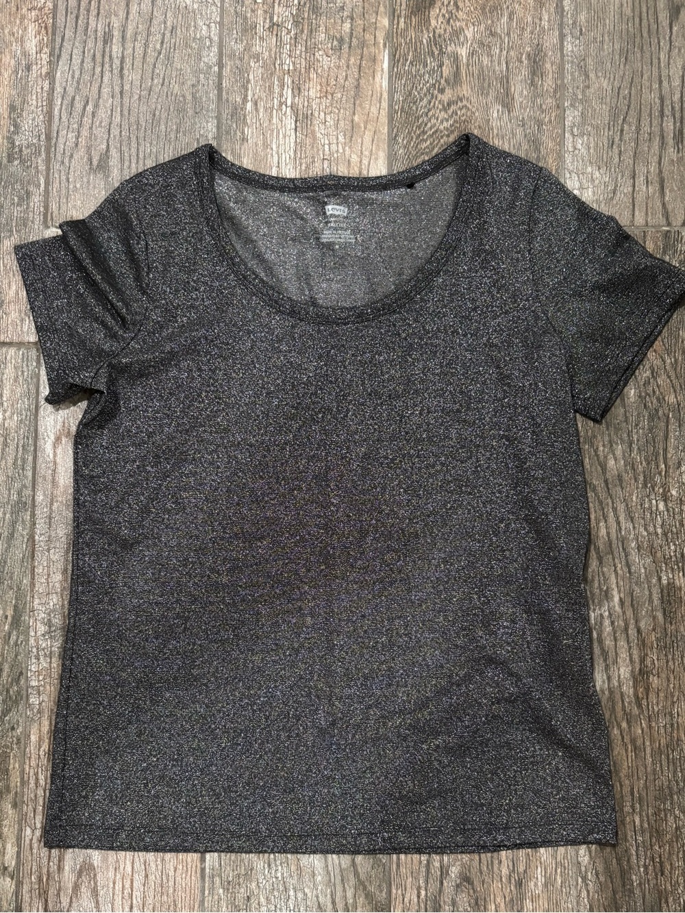 Levi's Black Shimmer Short Sleeve Tee